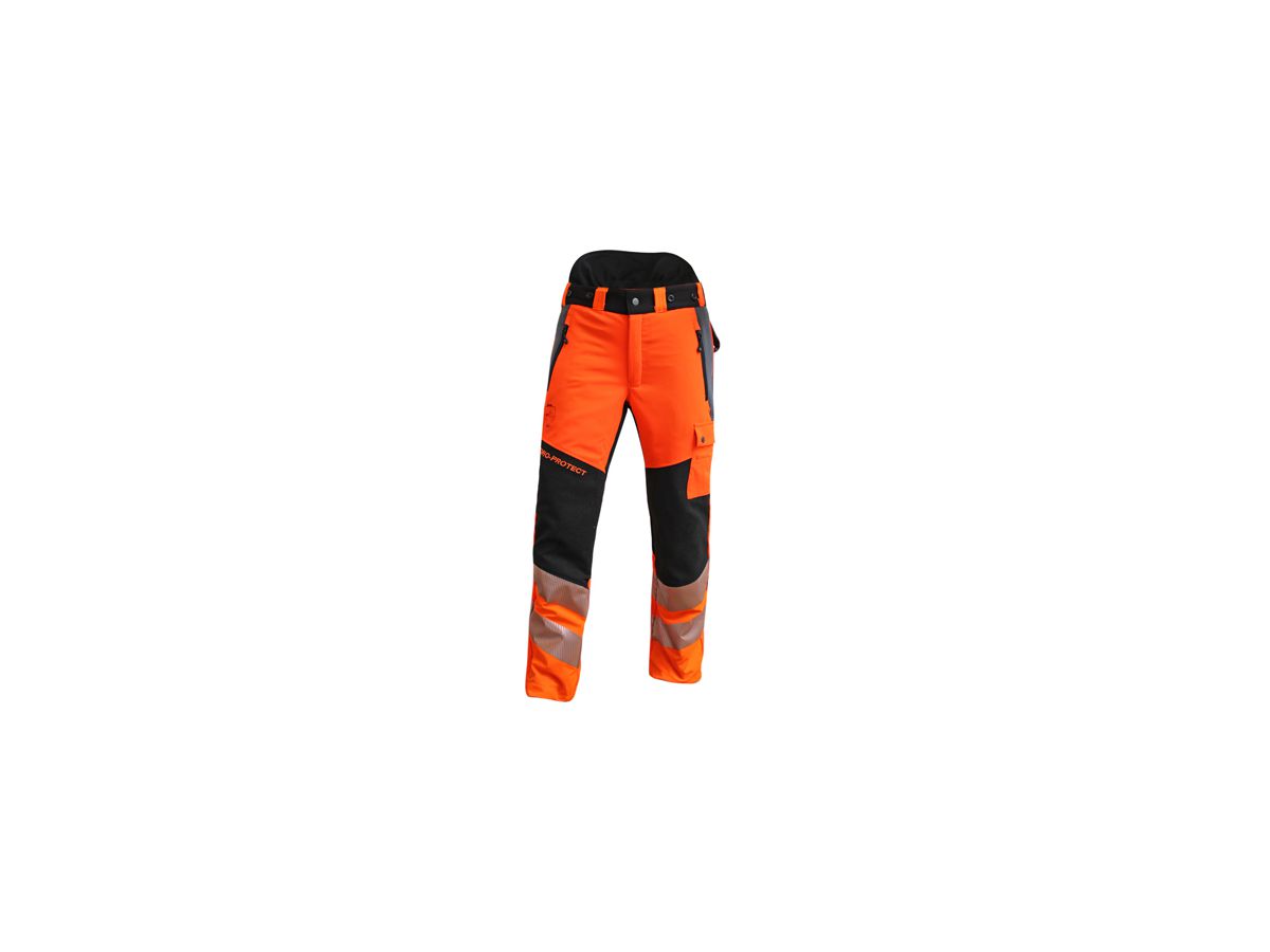 Tapio Protect Schnittschutzhose Gr. 2XL - orange/convoy, dehnbare Reflexstreifen