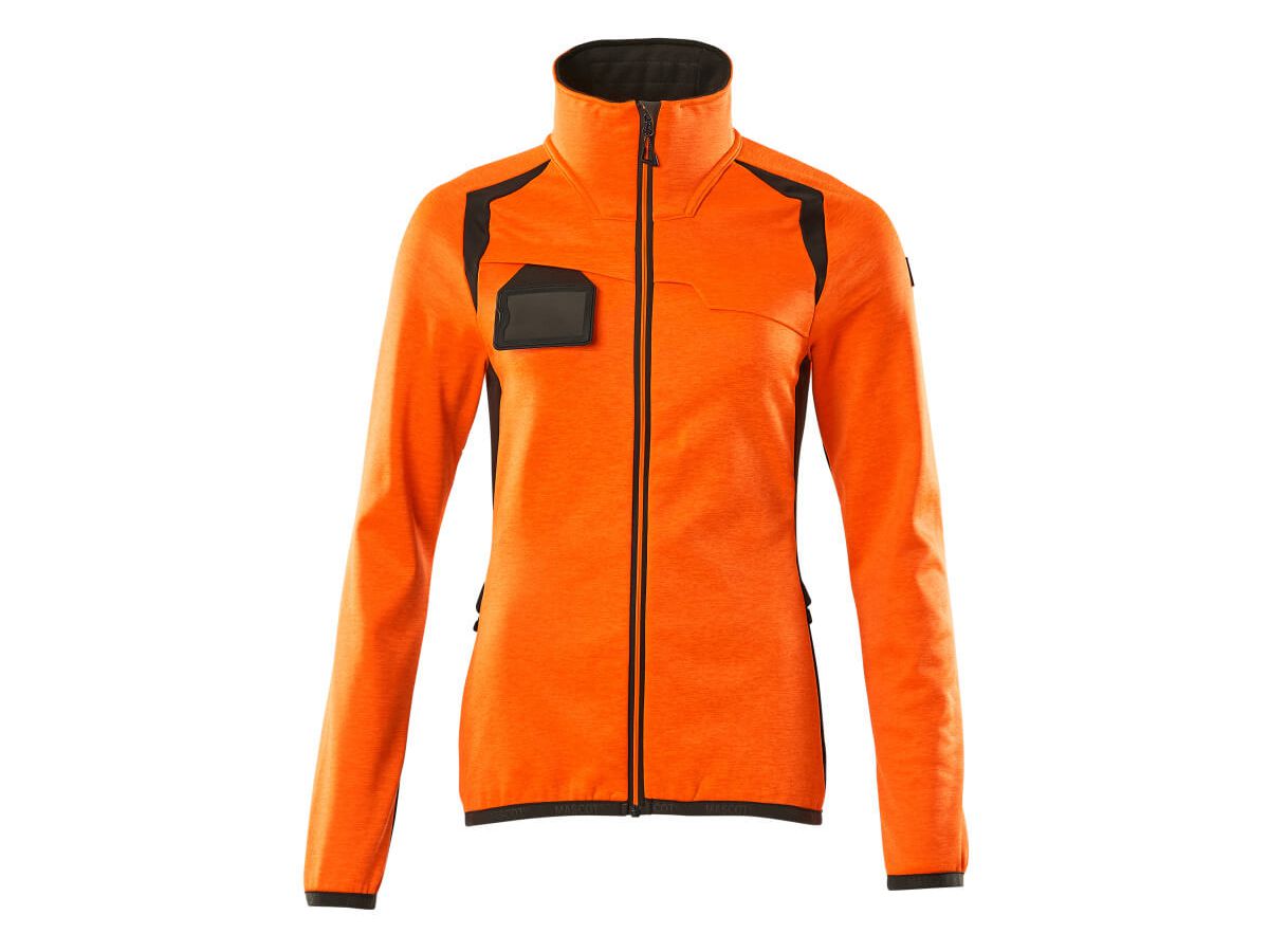 Fleecepullover mit Reissverschl. Gr. 3XL - hi-vis orange/dunkelanthrazit