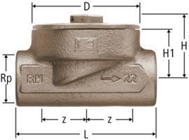 Rohbauset für Messkapsel Koax Nr.6716 - für Wasser bis 90°C, mit Blindflansch