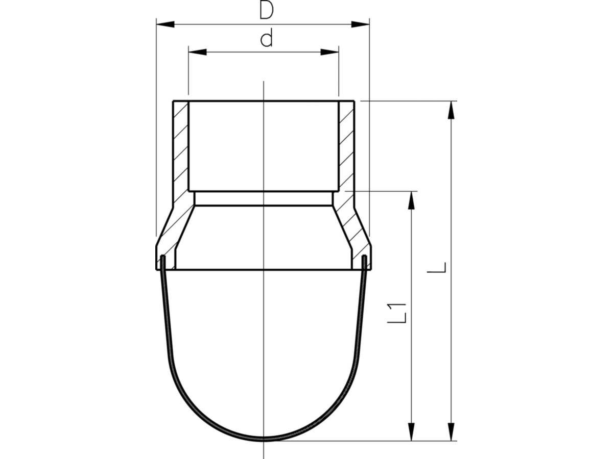 Saugkorp Typ 050 PVC-U - mit Klebemuffen metrisch