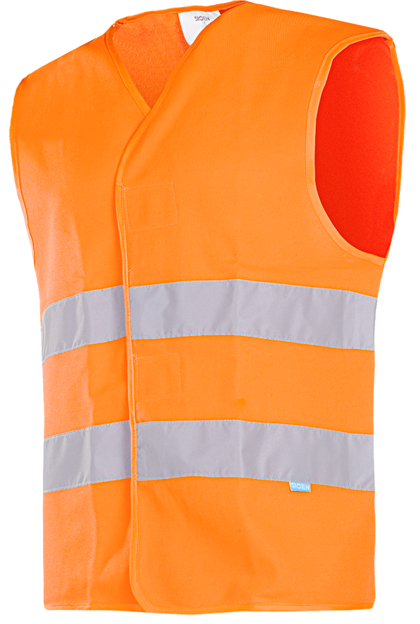 Warnweste aus Mischgewebe, Reflexstr. L - leuchtorange, EN 471