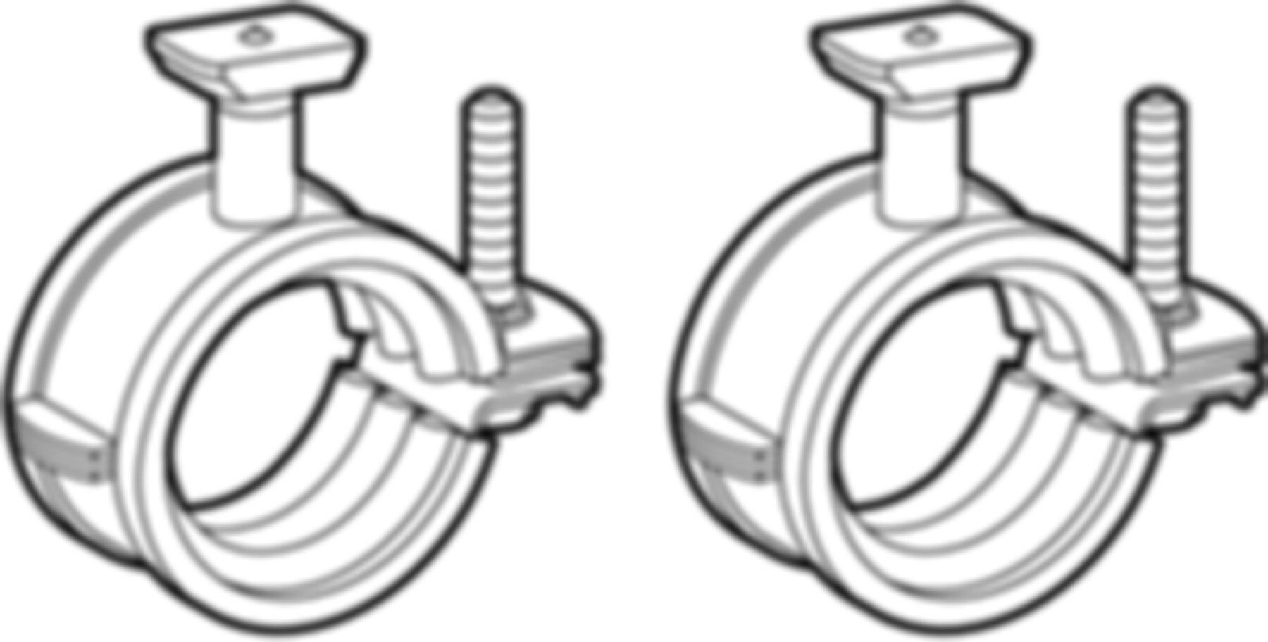 PushFit-GIS Befestigungs-Set Verteiler - gerade