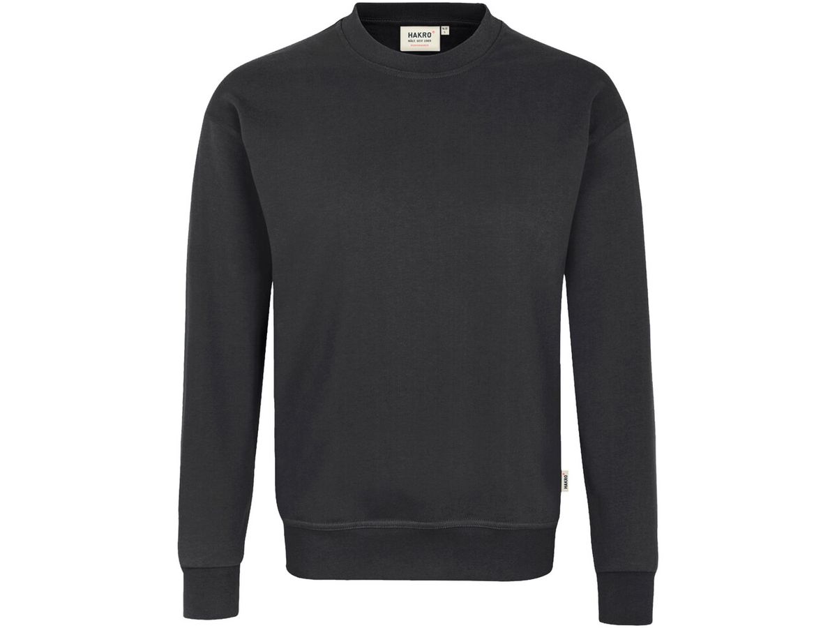 Sweatshirt Performance L, karbongrau - 50% Baumwolle, 50% Polyester
