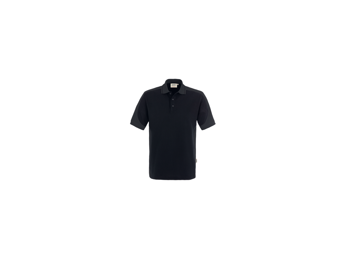 Poloshirt Contr. Perf. 2XL schwarz/anth. - 50% Baumwolle, 50% Polyester, 200 g/m²