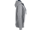 Damen-Kapuzenjacke Bonded XL - grau-meliert/tinte, 75% PES/25% CO