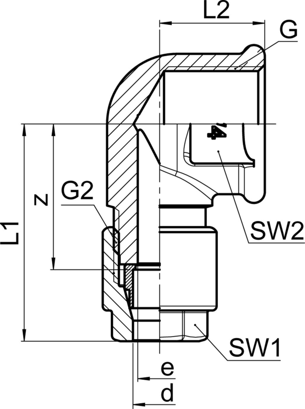 Winkel-Aufschraubverschr. Serto Nr. 2521