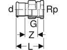 MPF-Durchgangsverschr. flach IG 42-11/2" - Nr. 25308