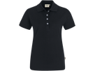 Damen-Poloshirt Stretch Gr. L, schwarz - 94% Baumwolle, 6% Elasthan, 190 g/m²