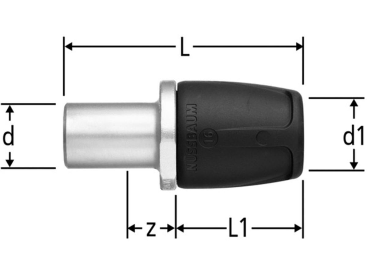 Optiflex prOfix Übergang, Inox 1.4404 - mit Optipress-Einsteckende