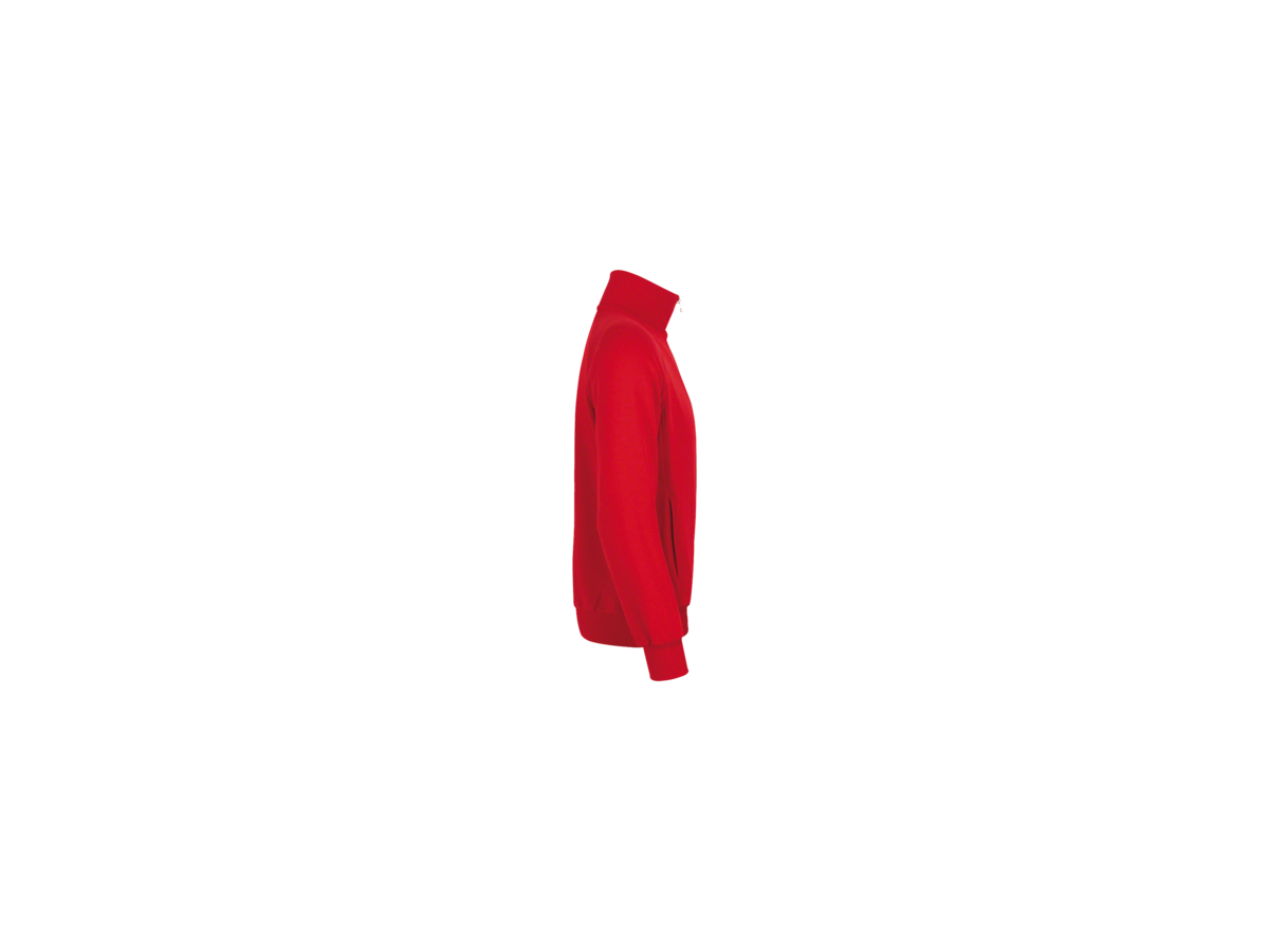 Sweatjacke College Gr. L, rot - 70% Baumwolle, 30% Polyester, 300 g/m²