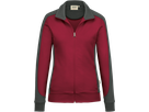 Damen-Sw.Ja. Co. Perf. 4XL weinrot/anth. - 50% Baumwolle, 50% Polyester, 300 g/m²