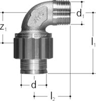 Sanipex Bogen 90° mit Aussengewinde