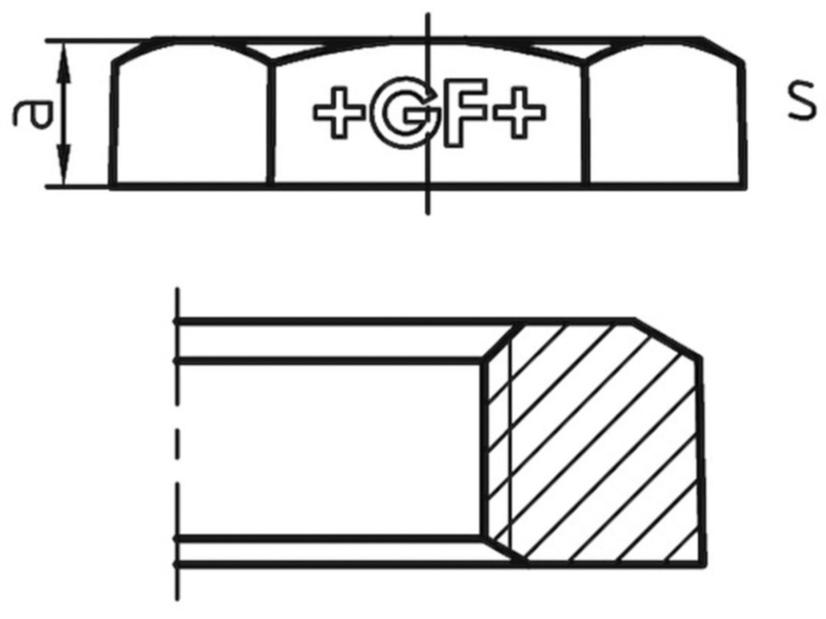 Gegenmutter +GF+ verz. Nr. 310 1/2"