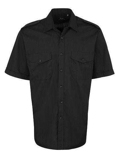 Pilot Shirt Shortsleeve - 65% PES / 35% CO, 105 g/m2