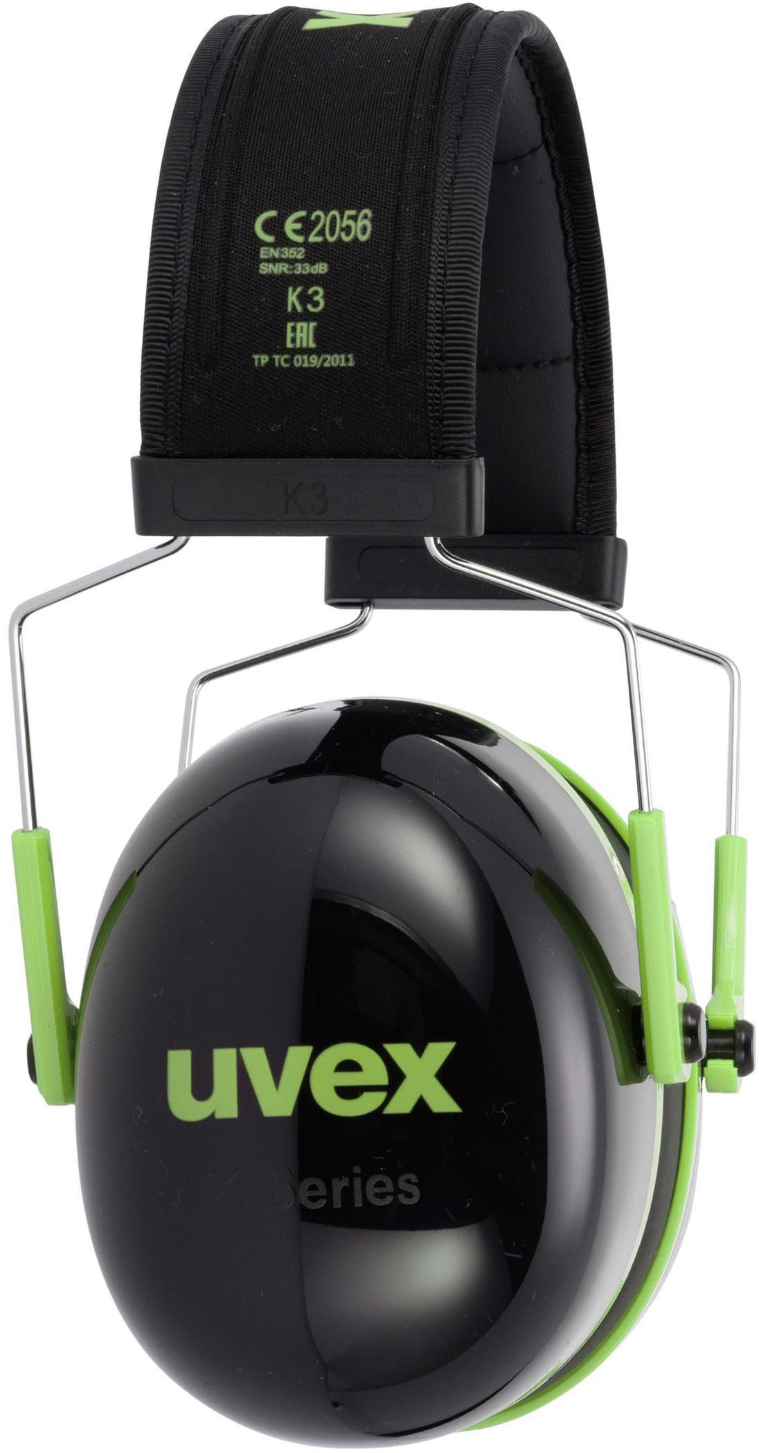 UVEX K1 Kapselgehörschutz SNR 28 dB - schwarz/grün