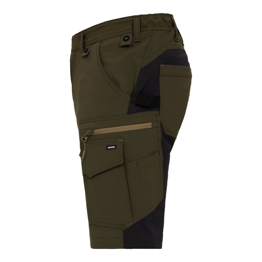 ENTIRE Arbeitsshorts Gr. 36 - Forest Green/Schwarz, 4-Wege-Stretch