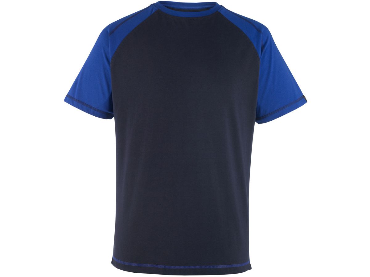 Albano T-Shirt marine/kornblau Gr. L - 100% Baumwolle, Kontrastnähte