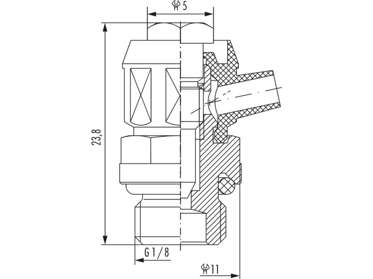 Entlüftungsstopfen  1/4" drehbar