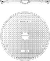 Schachtabdeckung Fig. 26R, 10kN - Handgriff/Uni-Griff, Riegelverschluss