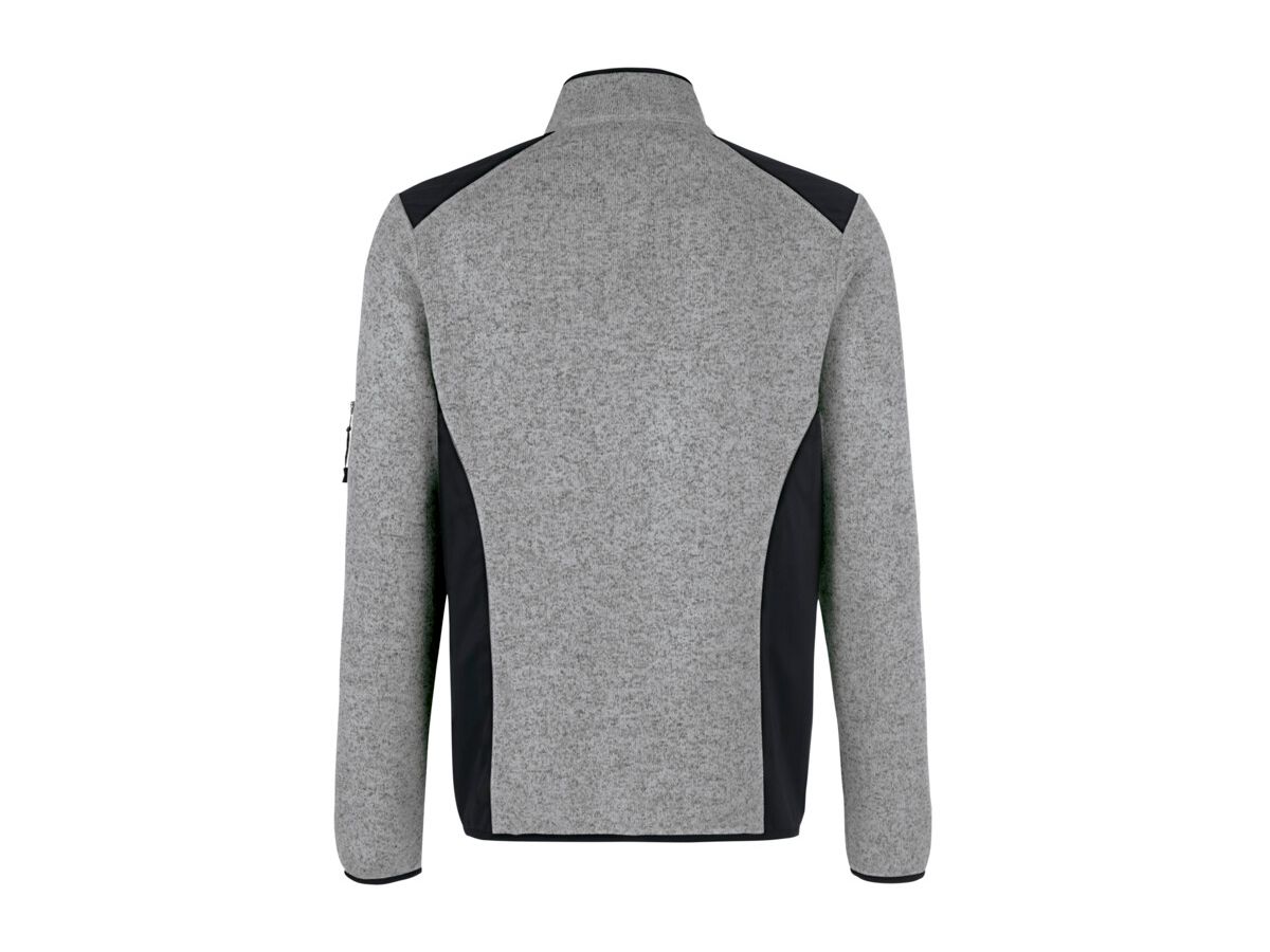 Strickfleecejacke Dawson, Gr. M - grau meliert