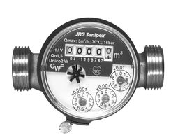 Sanipex Wasserzähler DN20 1-3/4" - für Warmwasser bis 90°C