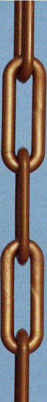 Kunststoffkette Ø 10mm Glieder 88x32mm - Bnd. à 25m  Kupferfarbig Regenablauf