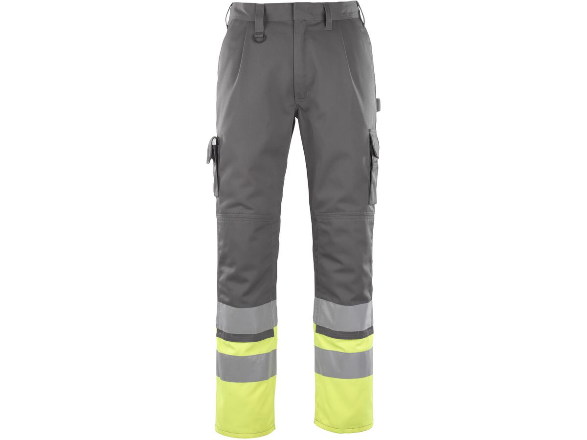 Hose mit Knietaschen, Gr. 82C50 - anthrazit/hi-vis gelb, 65% PES / 35% CO