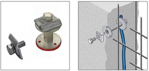Anschliesspunkt kurz Inox - Draht 8-10mm, Länge 50mm