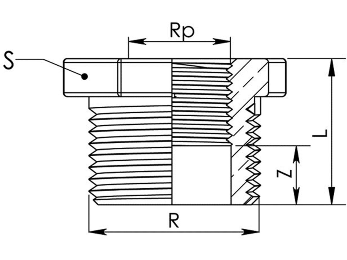 Rotguss-Reduktion Nr. 241  3/4-3/8"