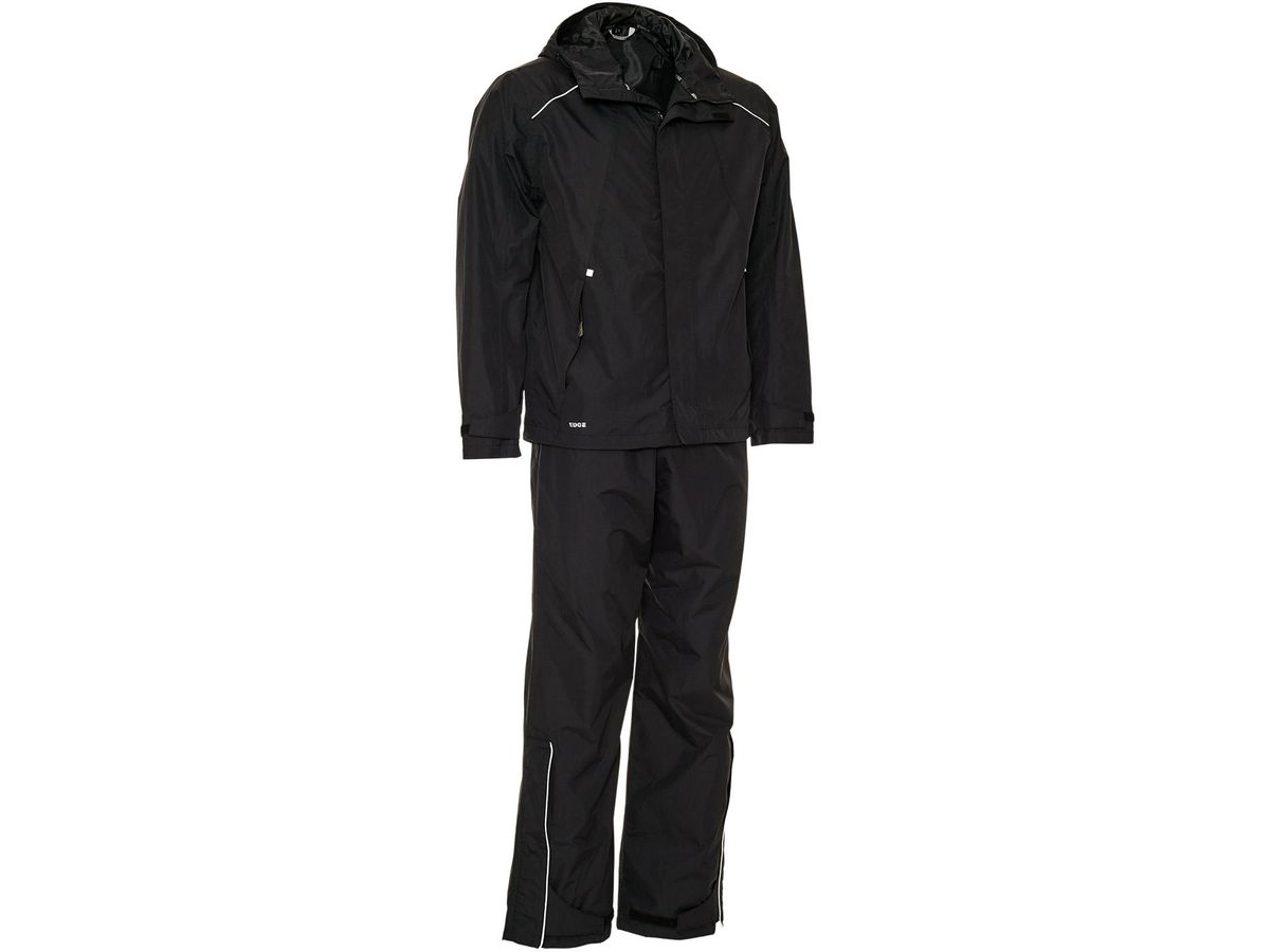 ELKA Outdoor Set-Jacke/Bundhose Gr. XL - 100% Polyamid, Farbe: 010 schwarz