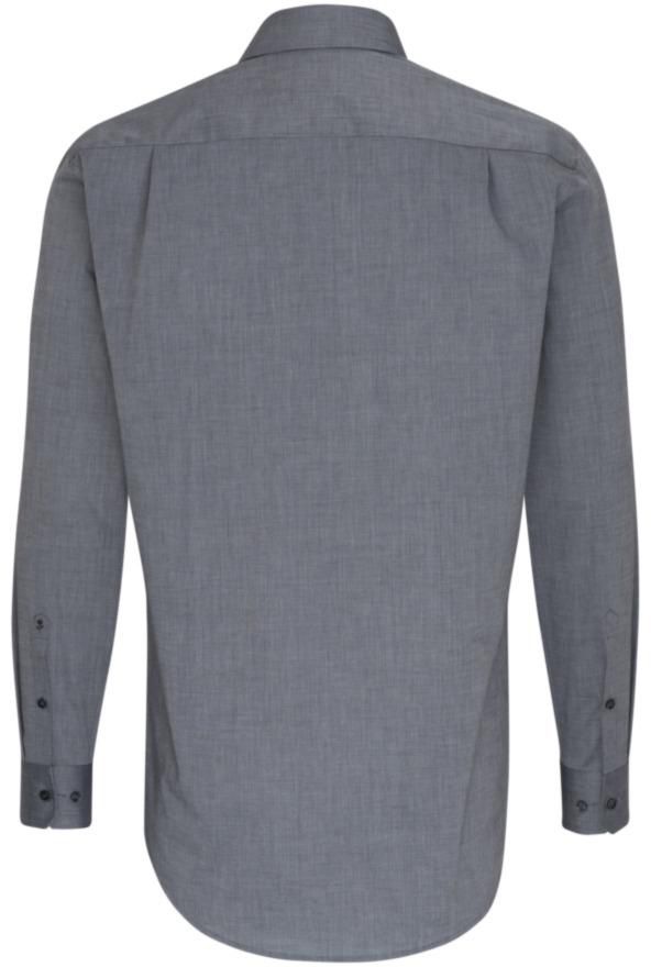 City Kent Hemd MEN 1/1 gewebt Gr. 39 - anthrazit, 100% CO