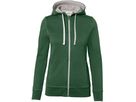 Damen Kapuzenjacke Bonded, Gr. 3XL - tanne/silber