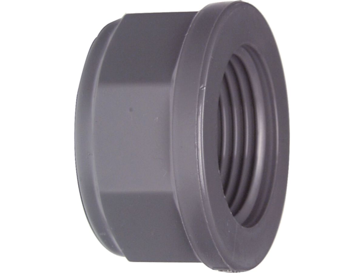 Kappe PVC-U Rp - mit zylindrischem Rohr IG