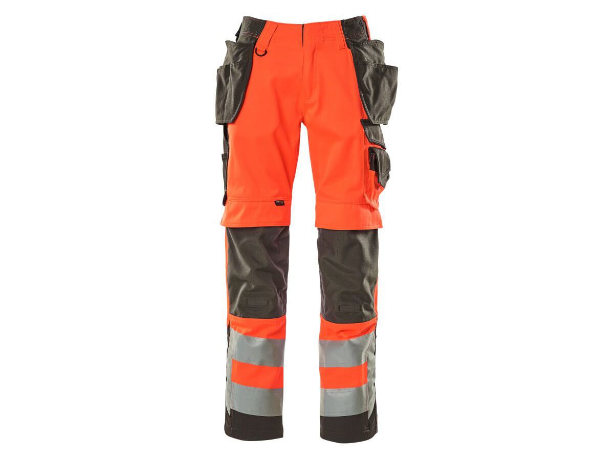 Hose mit Hängetaschen, Gr. 76C50 - hi-vis rot/dunkelanthrazit