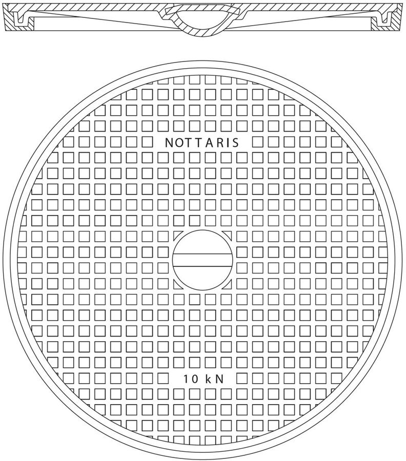 Schachtabdeckung Fig. 23-1 - Handgriff/Uni-Griff, Geruchverschluss