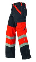 Arbeitshose anthrazit/rot - EN ISO 20471 Kl. 1