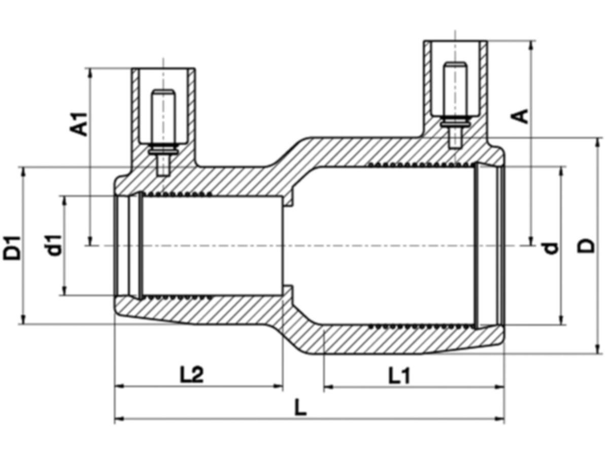 Plasson-Druckschweissreduktion Nr. 9114 - 50 x 32 mm