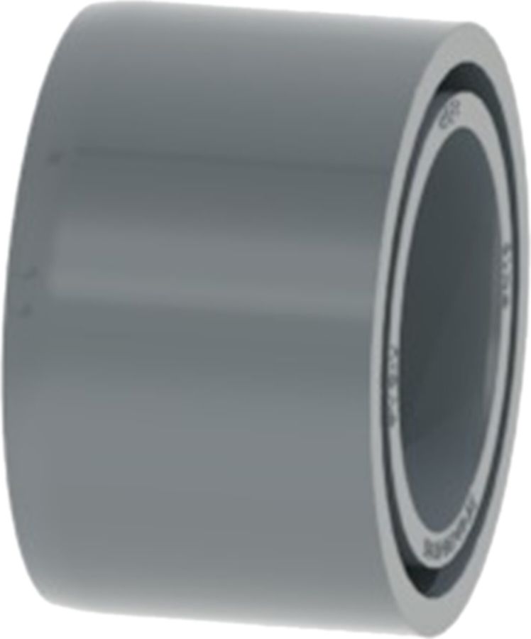 Reduktion kurz PVC-U metrisch - mit Klebestutzen und Klebemuffe