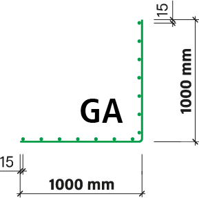 Forwa 2000 Anschlussnetze, 1x gebogen - Anschluss aussen und innen (schwer)
