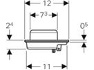 Geberit Siphoneinsatz Siphonierhöhe 27mm - zu Bodenabläufen 13 x 13 cm