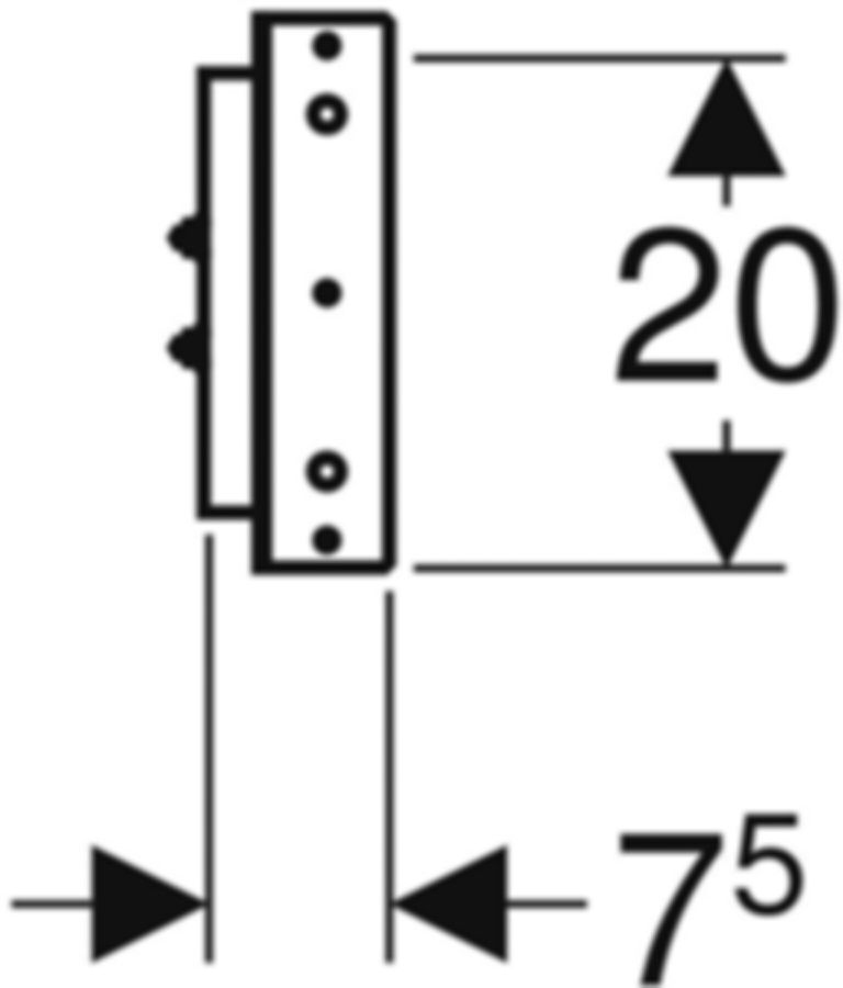 Geberit Duofix-Armaturenplatte - für Bade- und Duschenarmatur