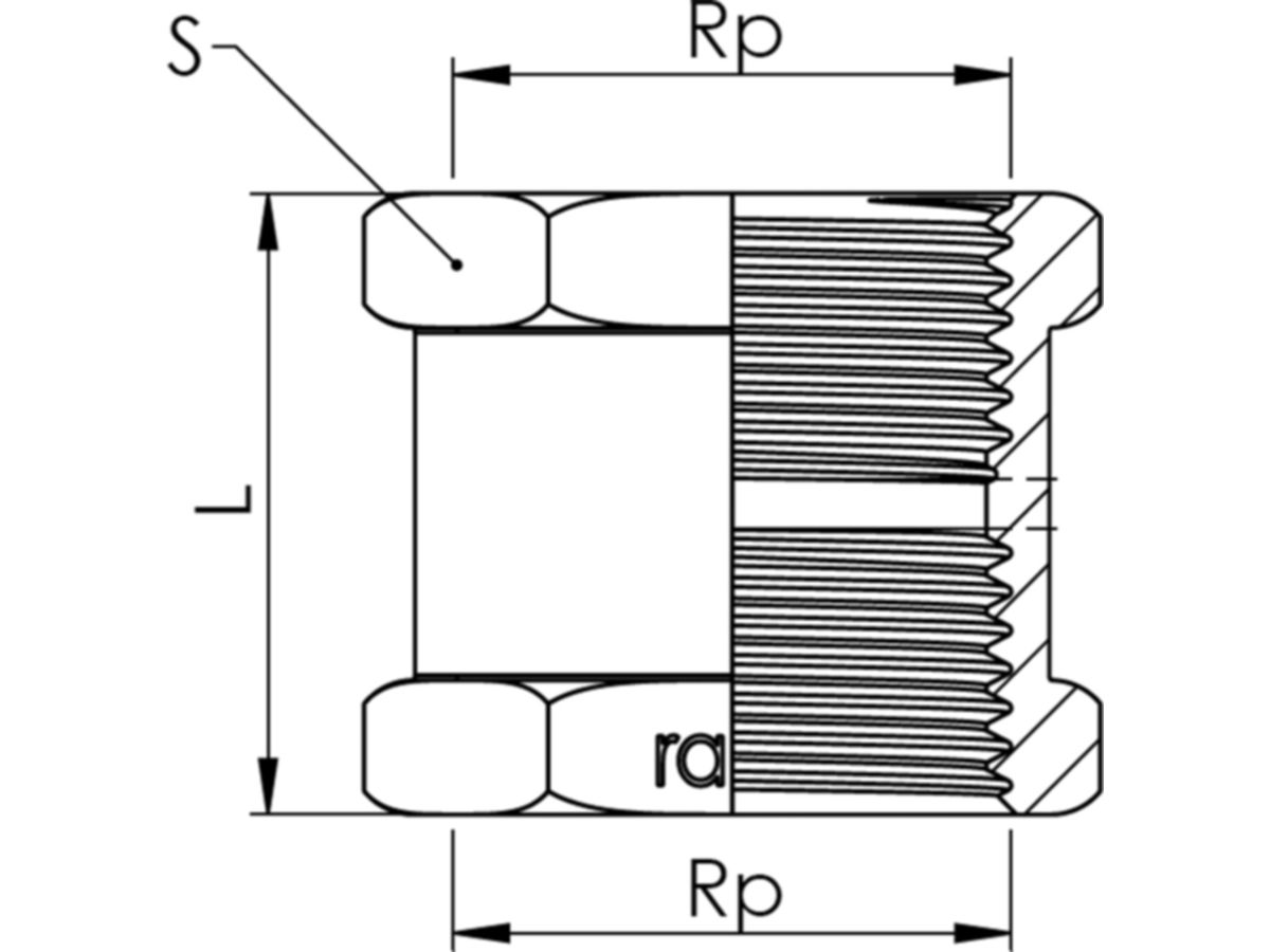 Messing-Muffe  Nr.  270      3/4"