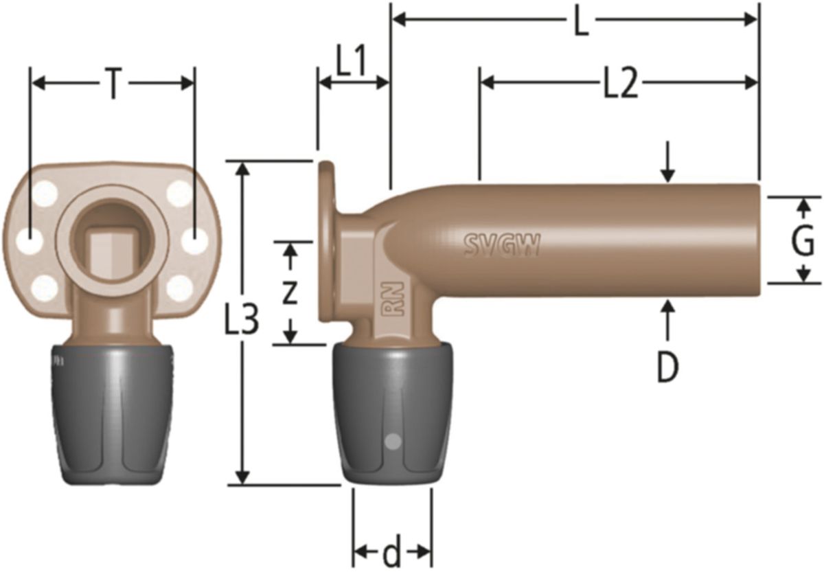 Optiflex prOfix Anschlusswinkel lang
