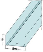 UW 100-0.60 U-Wandprofil 40x100x40mm