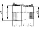 Reduktion PE100 S-5 SDR 11 PN ELGEF - 10 bar Gas / 16 bar Wasser