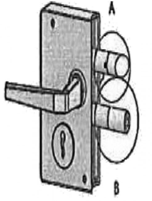 Schloss mit Schlüssel 1-11/2" - Rund 33 mm / 48 mm