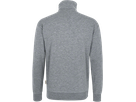 Zip-Sweatshirt Premium M grau meliert - 60% Baumwolle, 40% Polyester, 300 g/m²