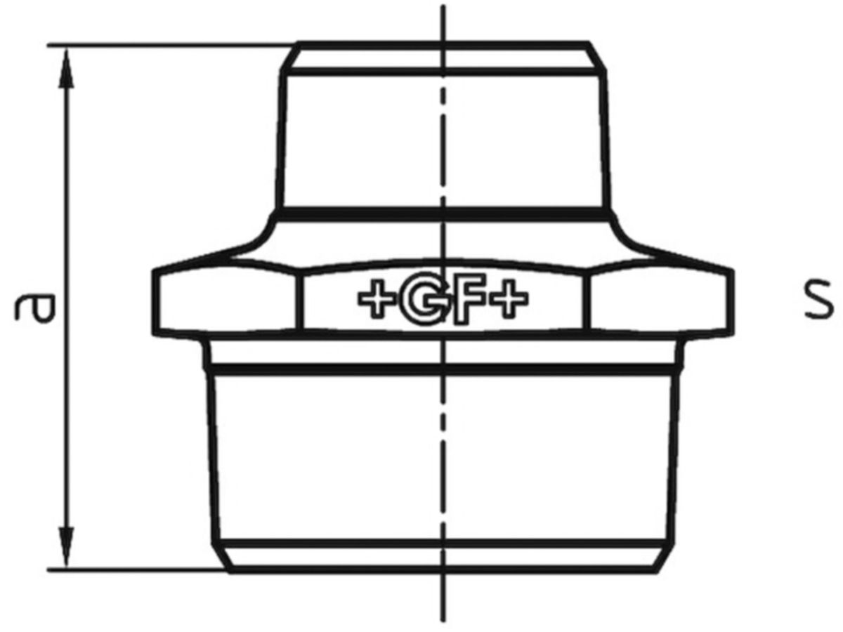 Doppelnippel red.+GF+ verz.245 3/4- 3/8