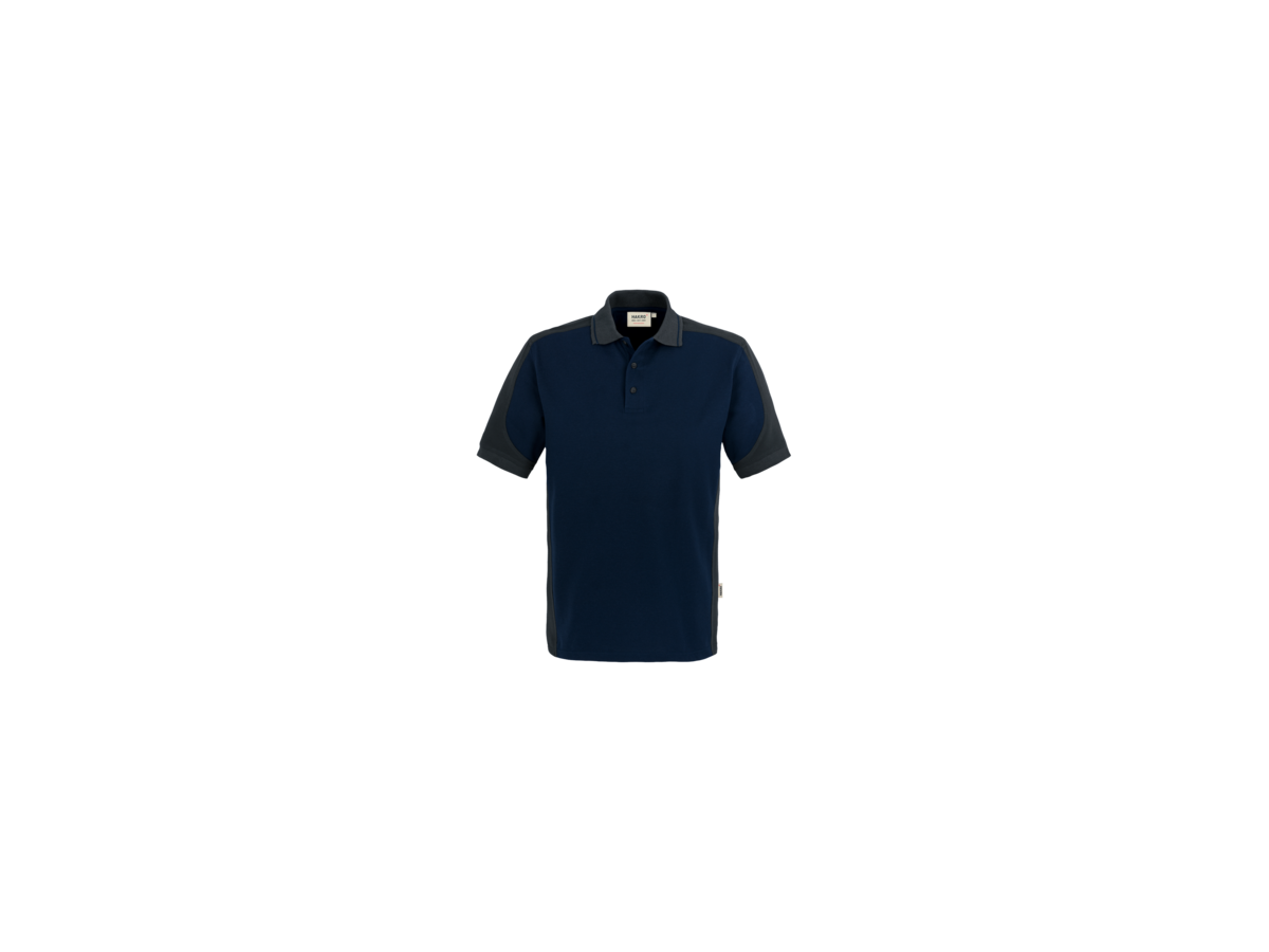 Poloshirt Contrast Perf. 5XL tinte/anth. - 50% Baumwolle, 50% Polyester, 200 g/m²