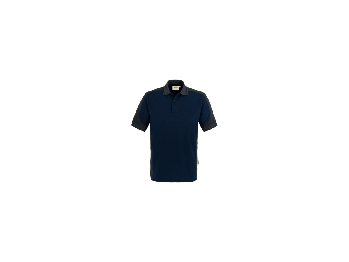 Poloshirt Contrast Perf. 4XL tinte/anth. - 50% Baumwolle, 50% Polyester, 200 g/m²